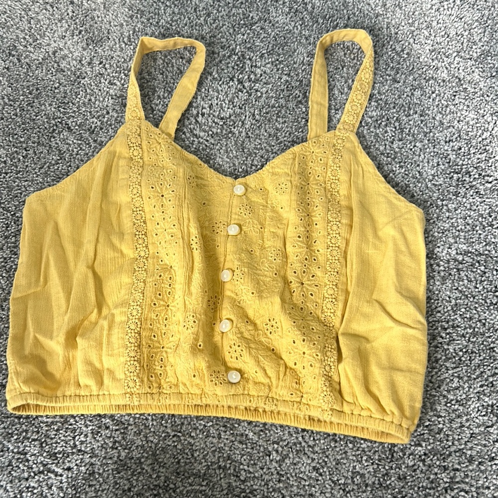 Yellow crop top